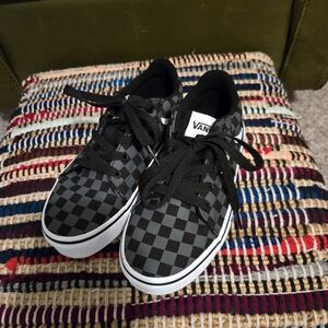 Vans Kids Black Checkered Shoes